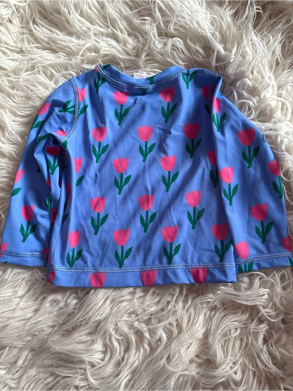 Hanna Andersson Girls Tulip Print Long Sleeve Rash Guard - Size 2T